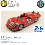 Modelauto 1:43 | M4 Modelcars 7044 | Alfa Romeo 33.3 Spider 1970 #38 France / Le Mans 24 Hours Modelauto 1:43 | M4 Modelcars 7044 | Alfa Romeo 33.3 Spider 1970 #38 France / Le Mans 24 Hours
