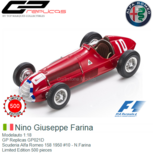 Modelauto 1:18 | GP Replicas GP021D | Scuderia Alfa Romeo 158 1950 #10 - N.Farina Modelauto 1:18 | GP Replicas GP021D | Scuderia Alfa Romeo 158 1950 #10 - N.Farina
