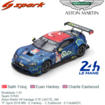Modelauto 1:43 | Spark S7043 | Aston Martin V8 Vantage GTE LMGTE_AM | TF Sport 2018 #90 - E.Hankey - C.Eastwood - S.Yoluç Modelauto 1:43 | Spark S7043 | Aston Martin V8 Vantage GTE LMGTE_AM | TF Sport 2018 #90 - E.Hankey - C.Eastwood - S.Yoluç