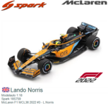 Modelauto 1:18 | Spark 18S759 | McLaren F1 MCL36 2022 #3 - L.Norris Modelauto 1:18 | Spark 18S759 | McLaren F1 MCL36 2022 #3 - L.Norris