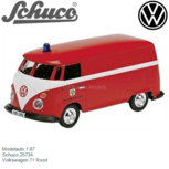 Modelauto 1:87 | Schuco 25734 | Volkswagen T1 Rood Modelauto 1:87 | Schuco 25734 | Volkswagen T1 Rood