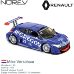 Modelauto 1:43 | Norev 517711 | Renault Megane Tropht | Equipe Verschuur 2009 #21 Modelauto 1:43 | Norev 517711 | Renault Megane Tropht | Equipe Verschuur 2009 #21