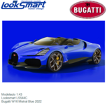 Modelauto 1:43 | Looksmart LS544C | Bugatti W16 Mistral Blue 2022 Modelauto 1:43 | Looksmart LS544C | Bugatti W16 Mistral Blue 2022