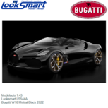 Modelauto 1:43 | Looksmart LS544A | Bugatti W16 Mistral Black 2022 Modelauto 1:43 | Looksmart LS544A | Bugatti W16 Mistral Black 2022