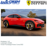 Modelauto 1:43 | Looksmart LS540E | Ferrari Purosangue Rosso Corsa 2022 Modelauto 1:43 | Looksmart LS540E | Ferrari Purosangue Rosso Corsa 2022
