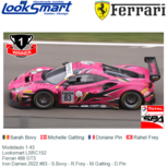 Modelauto 1:43 | Looksmart LSRC152 | Ferrari 488 GT3 | Iron Dames 2022 #83 - S.Bovy - R.Frey - M.Gatting - D.Pin Modelauto 1:43 | Looksmart LSRC152 | Ferrari 488 GT3 | Iron Dames 2022 #83 - S.Bovy - R.Frey - M.Gatting - D.Pin