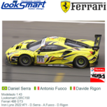 Modelauto 1:43 | Looksmart LSRC150 | Ferrari 488 GT3 | Iron Lynx 2022 #71 - D.Serra - A.Fuoco - D.Rigon Modelauto 1:43 | Looksmart LSRC150 | Ferrari 488 GT3 | Iron Lynx 2022 #71 - D.Serra - A.Fuoco - D.Rigon