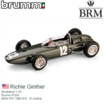 Modelauto 1:43 | Brumm R324 | BRM P57 1962 #12 - R.Ginther Modelauto 1:43 | Brumm R324 | BRM P57 1962 #12 - R.Ginther