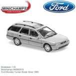 Modelauto 1:43 | Minichamps 940082010 | Ford Mondeo Turnier Break Silver 1993 Modelauto 1:43 | Minichamps 940082010 | Ford Mondeo Turnier Break Silver 1993