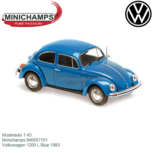 Modelauto 1:43 | Minichamps 940057101 | Volkswagen 1200 L Blue 1983 Modelauto 1:43 | Minichamps 940057101 | Volkswagen 1200 L Blue 1983