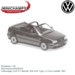 Modelauto 1:43 | Minichamps 940055531 | Volkswagen Golf IV Cabriolet (Mk.4/A4 Type 1J) Grey metallic 1997 Modelauto 1:43 | Minichamps 940055531 | Volkswagen Golf IV Cabriolet (Mk.4/A4 Type 1J) Grey metallic 1997