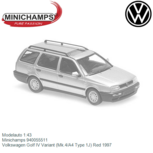 Modelauto 1:43 | Minichamps 940055511 | Volkswagen Golf IV Variant (Mk.4/A4 Type 1J) Red 1997 Modelauto 1:43 | Minichamps 940055511 | Volkswagen Golf IV Variant (Mk.4/A4 Type 1J) Red 1997