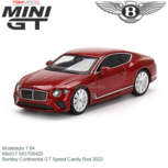 Modelauto 1:64 | MiniGT MGT00420 | Bentley Continental GT Speed Candy Red 2022 Modelauto 1:64 | MiniGT MGT00420 | Bentley Continental GT Speed Candy Red 2022