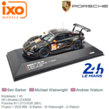 Modelauto 1:43 | IXO-Models LE43056 | Porsche 911 GT3 RSR (991) | Project 1 2020 #86 - B.Barker - M.Wainwright - A.Watson Modelauto 1:43 | IXO-Models LE43056 | Porsche 911 GT3 RSR (991) | Project 1 2020 #86 - B.Barker - M.Wainwright - A.Watson