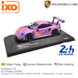 Modelauto 1:43 | IXO-Models LE43055 | Porsche 911 GT3 RSR (991) WYNNS 2020 #57 - J.Bleekemolen - F.Fraga - B.Keating Modelauto 1:43 | IXO-Models LE43055 | Porsche 911 GT3 RSR (991) WYNNS 2020 #57 - J.Bleekemolen - F.Fraga - B.Keating
