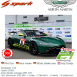 Modelauto 1:43 | Spark SG853 | Aston Martin Vantage AMR GT4 | Dörr Motorsport 2022 #95 - I.Dontje - P.Dörr - N.Hanke - M.Wiskirchen Modelauto 1:43 | Spark SG853 | Aston Martin Vantage AMR GT4 | Dörr Motorsport 2022 #95 - I.Dontje - P.Dörr - N.Hanke - M.Wiskirchen