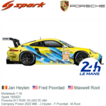 Modelauto 1:18 | Spark 18S822 | Porsche 911 RSR-19 LMGTE-AM | Dempsey Proton 2022 #88 - J.Heylen - F.Poordad - M.Root Modelauto 1:18 | Spark 18S822 | Porsche 911 RSR-19 LMGTE-AM | Dempsey Proton 2022 #88 - J.Heylen - F.Poordad - M.Root