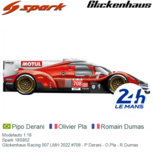 Modelauto 1:18 | Spark 18S802 | Glickenhaus Racing 007 LMH 2022 #708 - P.Derani - O.Pla - R.Dumas Modelauto 1:18 | Spark 18S802 | Glickenhaus Racing 007 LMH 2022 #708 - P.Derani - O.Pla - R.Dumas