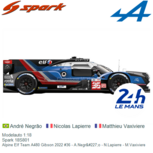 Modelauto 1:18 | Spark 18S801 | Alpine Elf Team A480 Gibson 2022 #36 - A.Negrão - N.Lapierre - M.Vaxiviere Modelauto 1:18 | Spark 18S801 | Alpine Elf Team A480 Gibson 2022 #36 - A.Negrão - N.Lapierre - M.Vaxiviere
