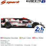 Modelauto 1:43 | Spark S8619 | Oreca 07 Gibson | Vector Sport 2022 #10 - N.Müller - S.Bourdais - R.Cullen Modelauto 1:43 | Spark S8619 | Oreca 07 Gibson | Vector Sport 2022 #10 - N.Müller - S.Bourdais - R.Cullen