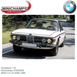 Modelauto 1:43 | Minichamps 410029025 | BMW 3.0 CS White 1968 Modelauto 1:43 | Minichamps 410029025 | BMW 3.0 CS White 1968