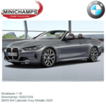 Modelauto 1:18 | Minichamps 155021034 | BMW M4 Cabriolet Grey Metallic 2020 Modelauto 1:18 | Minichamps 155021034 | BMW M4 Cabriolet Grey Metallic 2020