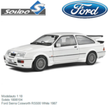 Modelauto 1:18 | Solido 1806104 | Ford Sierra Cosworth RS500 White 1987 Modelauto 1:18 | Solido 1806104 | Ford Sierra Cosworth RS500 White 1987