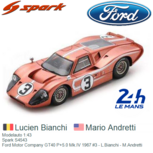 Modelauto 1:43 | Spark S4543 | Ford Motor Company GT40 P+5.0 Mk.IV 1967 #3 - L.Bianchi - M.Andretti Modelauto 1:43 | Spark S4543 | Ford Motor Company GT40 P+5.0 Mk.IV 1967 #3 - L.Bianchi - M.Andretti