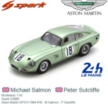 Modelauto 1:43 | Spark S3686 | Aston Martin DP214 1964 #18 - M.Salmon - P.Sutcliffe Modelauto 1:43 | Spark S3686 | Aston Martin DP214 1964 #18 - M.Salmon - P.Sutcliffe