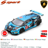 Modelauto 1:43 | Spark SB300 | Lamborghini Huracán GT3 | Attempto Racing 2017 #67 - S.Bovy - J.Krebs - C.Mateu - G.Maggi Modelauto 1:43 | Spark SB300 | Lamborghini Huracán GT3 | Attempto Racing 2017 #67 - S.Bovy - J.Krebs - C.Mateu - G.Maggi