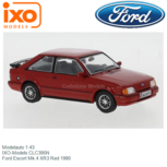 Modelauto 1:43 | IXO-Models CLC395N | Ford Escort Mk.4 XR3 Red 1990 Modelauto 1:43 | IXO-Models CLC395N | Ford Escort Mk.4 XR3 Red 1990