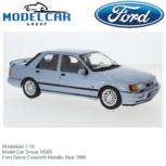 Modelauto 1:18 | Model Car Group 18305 | Ford Sierra Cosworth Metallic Blue 1988 Modelauto 1:18 | Model Car Group 18305 | Ford Sierra Cosworth Metallic Blue 1988