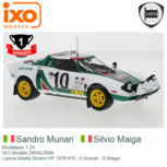 Modelauto 1:24 | IXO-Models 24RAL009A | Lancia Alitalia Stratos HF 1976 #10 - Sandro Munari Modelauto 1:24 | IXO-Models 24RAL009A | Lancia Alitalia Stratos HF 1976 #10 - Sandro Munari