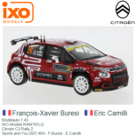 Modelauto 1:43 | IXO-Models RAM791LQ | Citroën C3 Rally 2 | Sports and You 2021 #24 - F.Buresi - E.Camilli Modelauto 1:43 | IXO-Models RAM791LQ | Citroën C3 Rally 2 | Sports and You 2021 #24 - F.Buresi - E.Camilli
