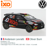 Modelauto 1:43 | IXO-Models RAM795LQ | Volkswagen Polo GTi R5 WRC 2021 #52 - O.Burri - A.Levratti Modelauto 1:43 | IXO-Models RAM795LQ | Volkswagen Polo GTi R5 WRC 2021 #52 - O.Burri - A.Levratti