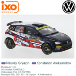 Modelauto 1:43 | IXO-Models RAM793LQ | Volkswagen Polo GTi R5 WRC | Movisport SRL 2021 #21 - N.Gryazin - K.Aleksandrov Modelauto 1:43 | IXO-Models RAM793LQ | Volkswagen Polo GTi R5 WRC | Movisport SRL 2021 #21 - N.Gryazin - K.Aleksandrov