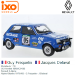 Modelauto 1:18 | IXO-Models 18RMC043B | Renault 5 Alpine | Alpine Gitanes 1978 #05 - G.Frequelin - J.Delaval Modelauto 1:18 | IXO-Models 18RMC043B | Renault 5 Alpine | Alpine Gitanes 1978 #05 - G.Frequelin - J.Delaval