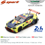 Modelauto 1:43 | Spark S8274 | Aston Martin Racing Vantage AMR 2021 #98 - M.Gomes - P.Dalla Lana - N.Thiim Modelauto 1:43 | Spark S8274 | Aston Martin Racing Vantage AMR 2021 #98 - M.Gomes - P.Dalla Lana - N.Thiim