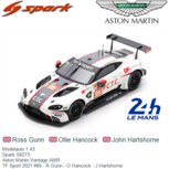 Modelauto 1:43 | Spark S8273 | Aston Martin Vantage AMR | TF Sport 2021 #95 - R.Gunn - O.Hancock - J.Hartshorne Modelauto 1:43 | Spark S8273 | Aston Martin Vantage AMR | TF Sport 2021 #95 - R.Gunn - O.Hancock - J.Hartshorne