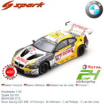Modelauto 1:43 | Spark SG751 | BMW M6 GT3 | Rowe Racing 2021 #98 - M.Tomczyk - M.Wittmann - C.de Phillippi - S.van der Linde Modelauto 1:43 | Spark SG751 | BMW M6 GT3 | Rowe Racing 2021 #98 - M.Tomczyk - M.Wittmann - C.de Phillippi - S.van der Linde