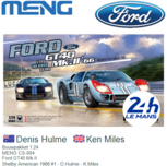 Bouwpakket 1:24 | MENG CS-004 | Ford GT40 Mk.II | Shelby American 1966 #1 - D.Hulme - K.Miles Bouwpakket 1:24 | MENG CS-004 | Ford GT40 Mk.II | Shelby American 1966 #1 - D.Hulme - K.Miles