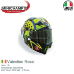 Helm 1:8 | Minichamps 399200066 | AGV Helm 2020 #46 - V.Rossi Helm 1:8 | Minichamps 399200066 | AGV Helm 2020 #46 - V.Rossi
