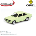 Modelauto 1:87 | Minichamps 870040104 | Opel Kadett Saloon Licht Groen 1973 Modelauto 1:87 | Minichamps 870040104 | Opel Kadett Saloon Licht Groen 1973