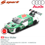 Modelauto 1:43 | Spark SG654 | Audi Sport Team Abt Sportsline RS 5 2020 #51 - N.Müller Modelauto 1:43 | Spark SG654 | Audi Sport Team Abt Sportsline RS 5 2020 #51 - N.Müller