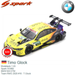 Modelauto 1:43 | Spark SG662 | BMW M4 DTM | Team RMG 2020 #16 - T.Glock Modelauto 1:43 | Spark SG662 | BMW M4 DTM | Team RMG 2020 #16 - T.Glock