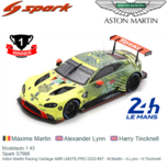 Modelauto 1:43 | Spark S7986 | Aston Martin Racing Vantage AMR LMGTE-PRO 2020 #97 - M.Martin - A.Lynn - H.Tincknell Modelauto 1:43 | Spark S7986 | Aston Martin Racing Vantage AMR LMGTE-PRO 2020 #97 - M.Martin - A.Lynn - H.Tincknell