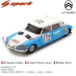 Modelauto 1:43 | Spark S5539 | Citroën DS23 1980 #112 - C.Delles - J.Lamy - A.Biron Modelauto 1:43 | Spark S5539 | Citroën DS23 1980 #112 - C.Delles - J.Lamy - A.Biron