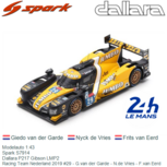 Modelauto 1:43 | Spark S7914 | Dallara P217 Gibson LMP2 | Racing Team Nederland 2019 #29 - G.van der Garde - N.de Vries - F.van Eerd Modelauto 1:43 | Spark S7914 | Dallara P217 Gibson LMP2 | Racing Team Nederland 2019 #29 - G.van der Garde - N.de Vries - F.van Eerd