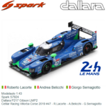 Modelauto 1:43 | Spark S7924 | Dallara P217 Gibson LMP2 | Cetilar Racing Villorba Corse 2019 #47 - R.Lacorte - A.Belicchi - G.Sernagiotto Modelauto 1:43 | Spark S7924 | Dallara P217 Gibson LMP2 | Cetilar Racing Villorba Corse 2019 #47 - R.Lacorte - A.Belicchi - G.Sernagiotto