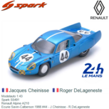 Modelauto 1:43 | Spark S5491 | Renault Alpine A210 | Ecurie Savin-Calberson 1966 #44 - J.Cheinisse - R.DeLageneste Modelauto 1:43 | Spark S5491 | Renault Alpine A210 | Ecurie Savin-Calberson 1966 #44 - J.Cheinisse - R.DeLageneste